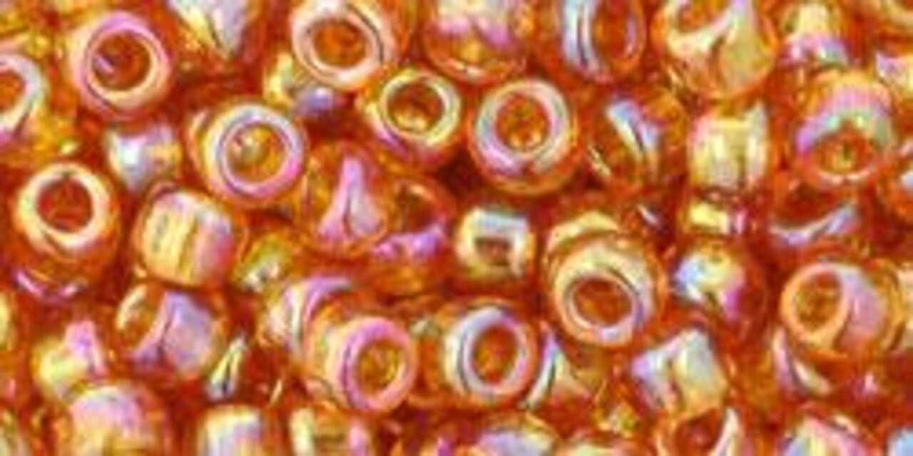 Toho 6/0 Round Japanese Seed Bead, TR6-162C, Transparent AB Topaz, 20 grams